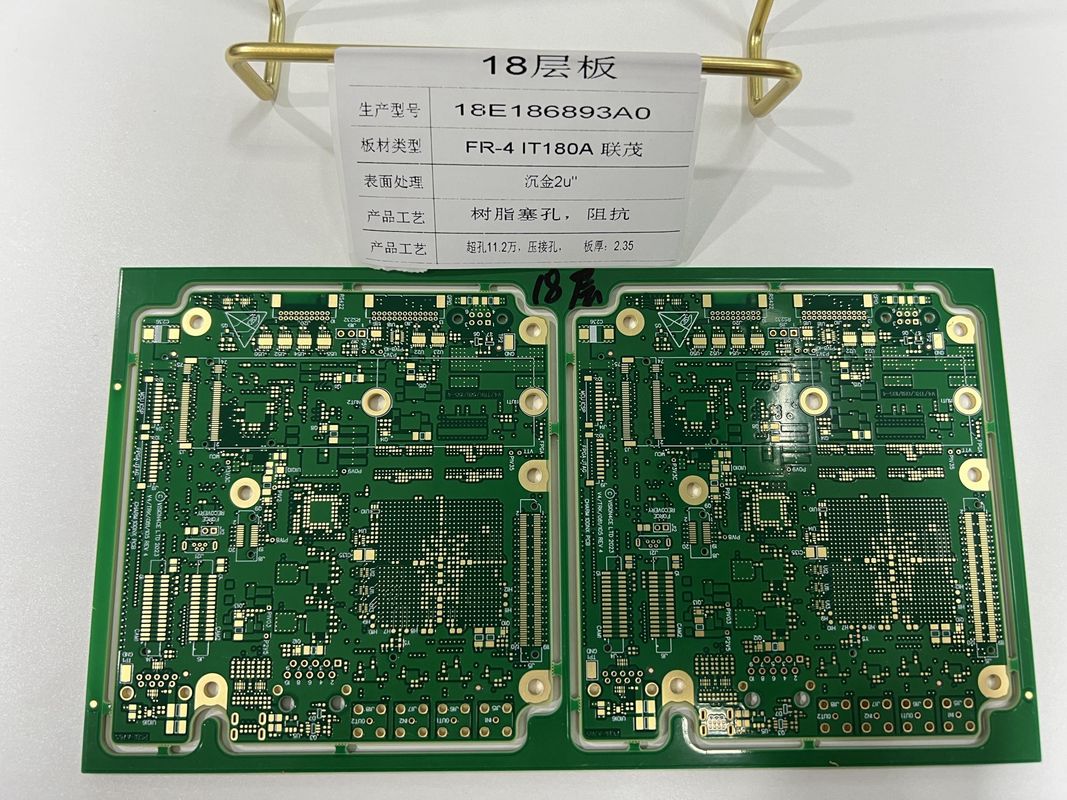 Densità di interconnessione 6-32L HDI PCB Board 3/3 Mil con 0,25 mm BGA IT180 ENIG3-8u