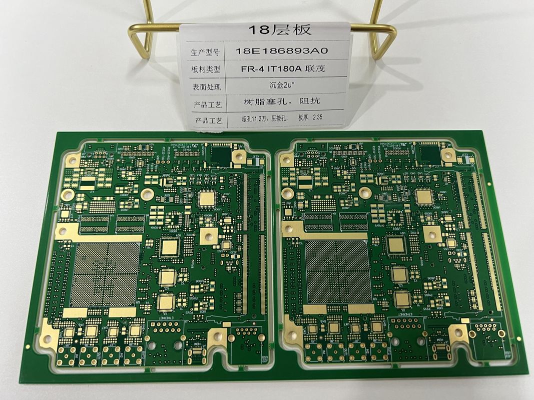 FR4 IT180 18Layers 3+N+3 HDI PCB Board prototipo con buco di crimp 3/3Mil Traces X RAY testato HDI quickturn ENIG