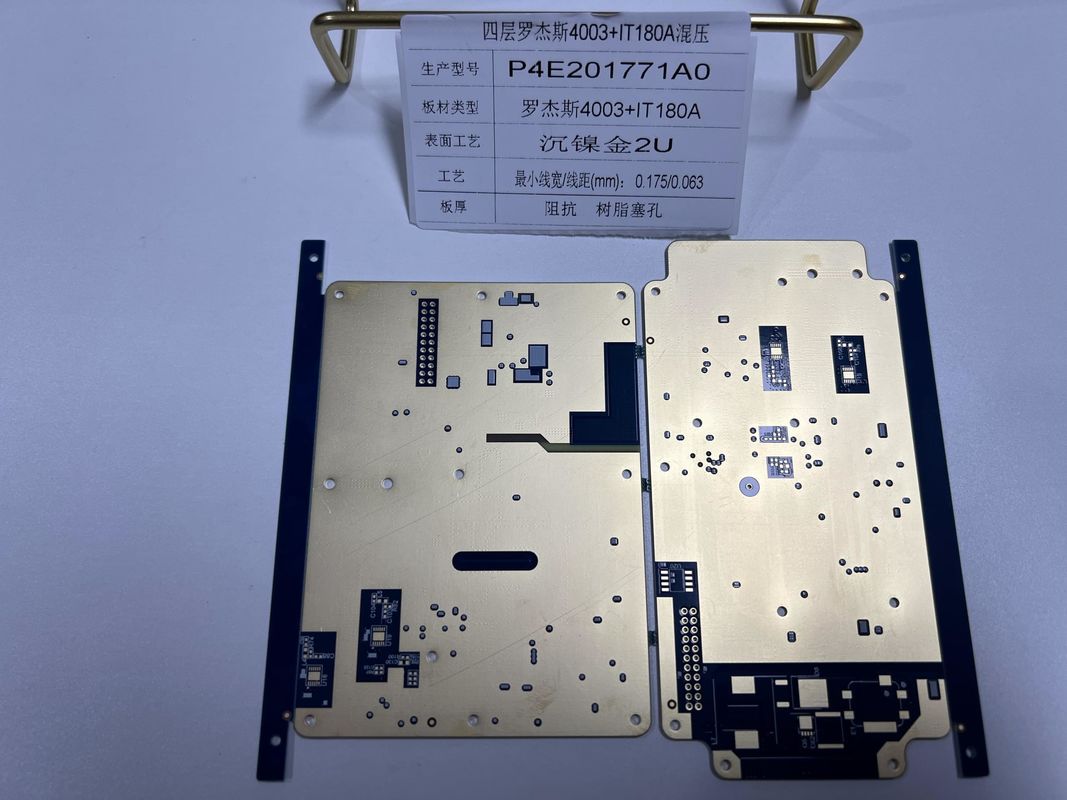 Rogers RO4003+IT180 Miscela Rogers PCB Board 0,5-6oz Copper Immersion Gold Finish