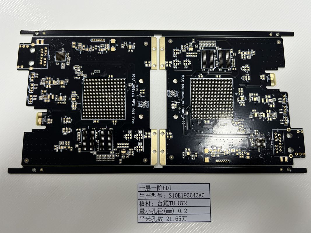FR4 TU-872 PCB ad alta velocità 10 strati 3/3Mil PCB 4L 1 N 1 HDI Board ENIG IP4452