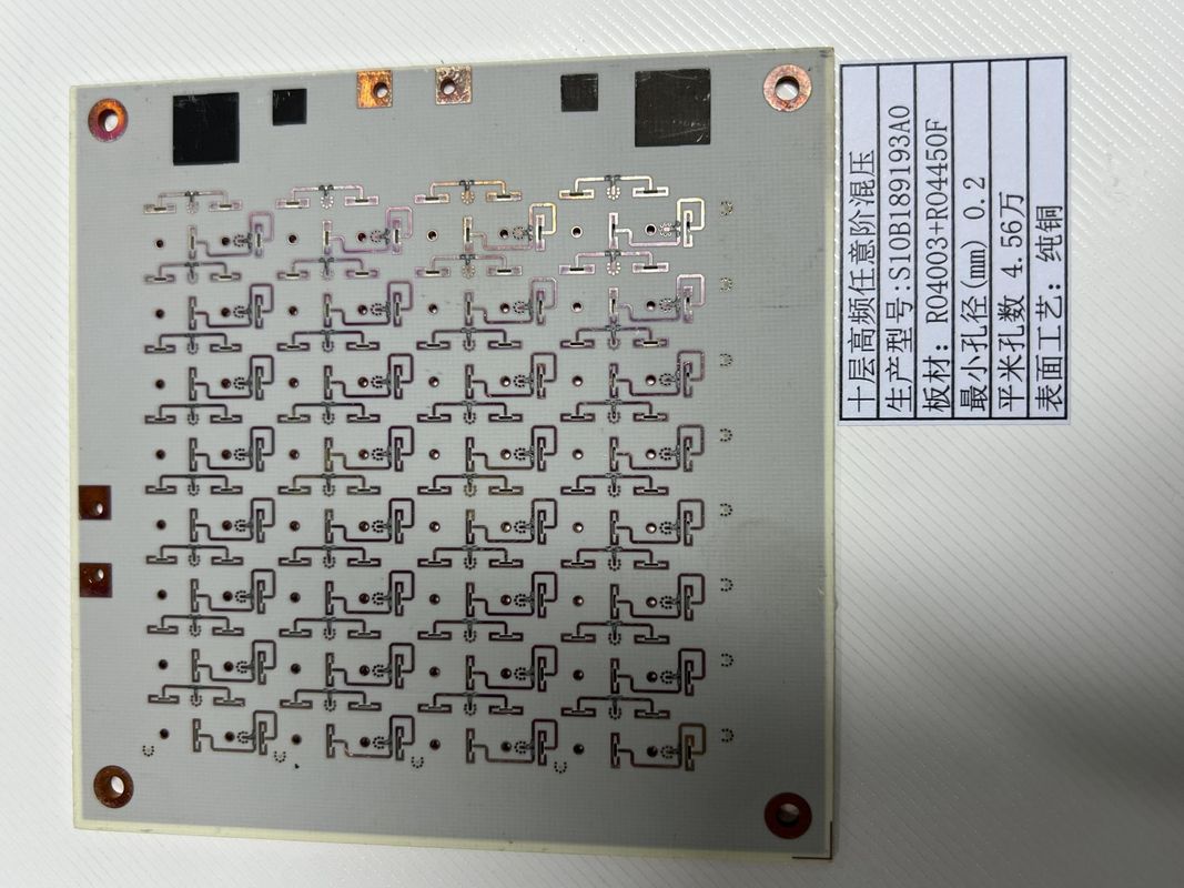 Rivalutare qualsiasi strato di PCB HDI con una linea minima di 3 millimetri HASL / ENIG Finitura superficiale ROGERS + FR4