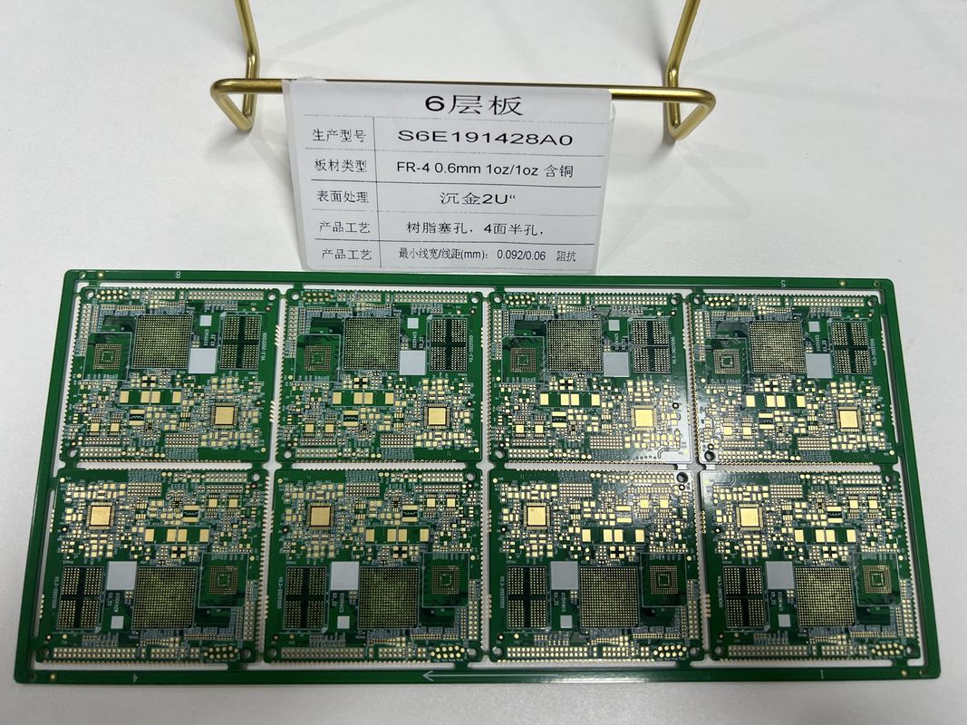 6 strati di presa della lampada HDI Pcb rigido flessibile Mezzo buco 3/3Mil Controllo dell'impedenza