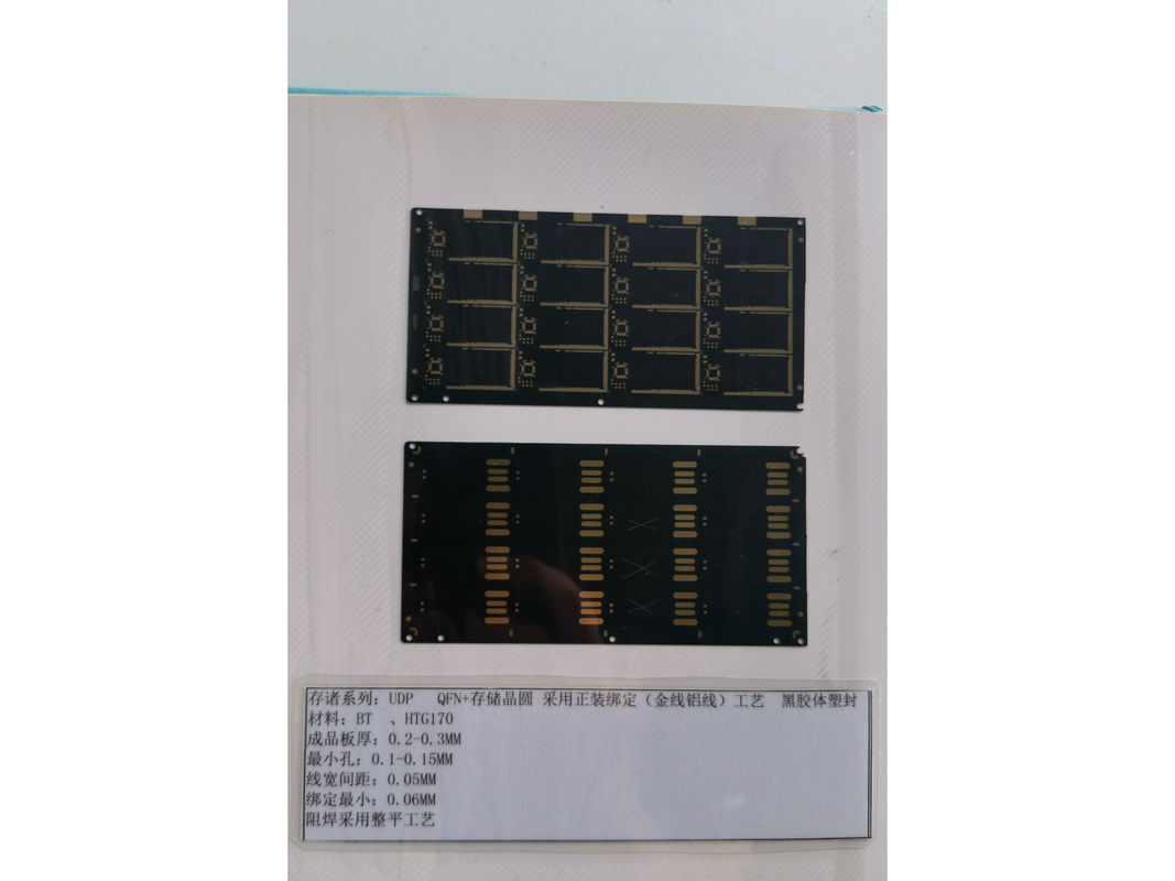 Black Solder Mask IC Substrate PCB 0,2 mm RoHS Compliant per dispositivi elettronici BT materiali scheda SD