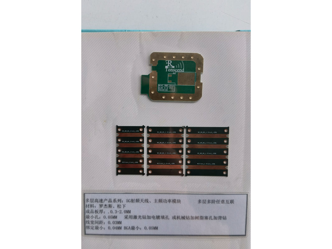 Sistema di interconnessione multilivello per progetti elettronici avanzati 3mil Min. Rogers 4330/5880, Panasonic MEGTRON