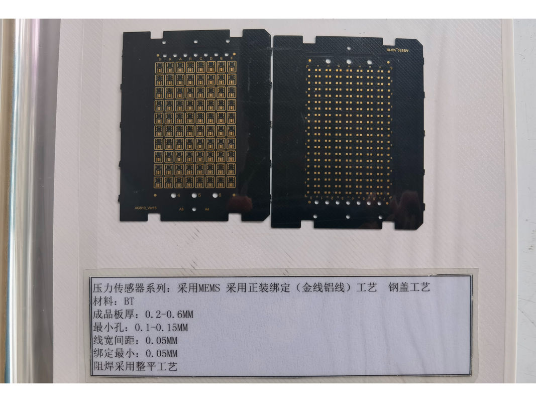 PCB elettronica resistente con 0.2mm 1oz peso di rame maschera di saldatura nera sensore di pressione pcb