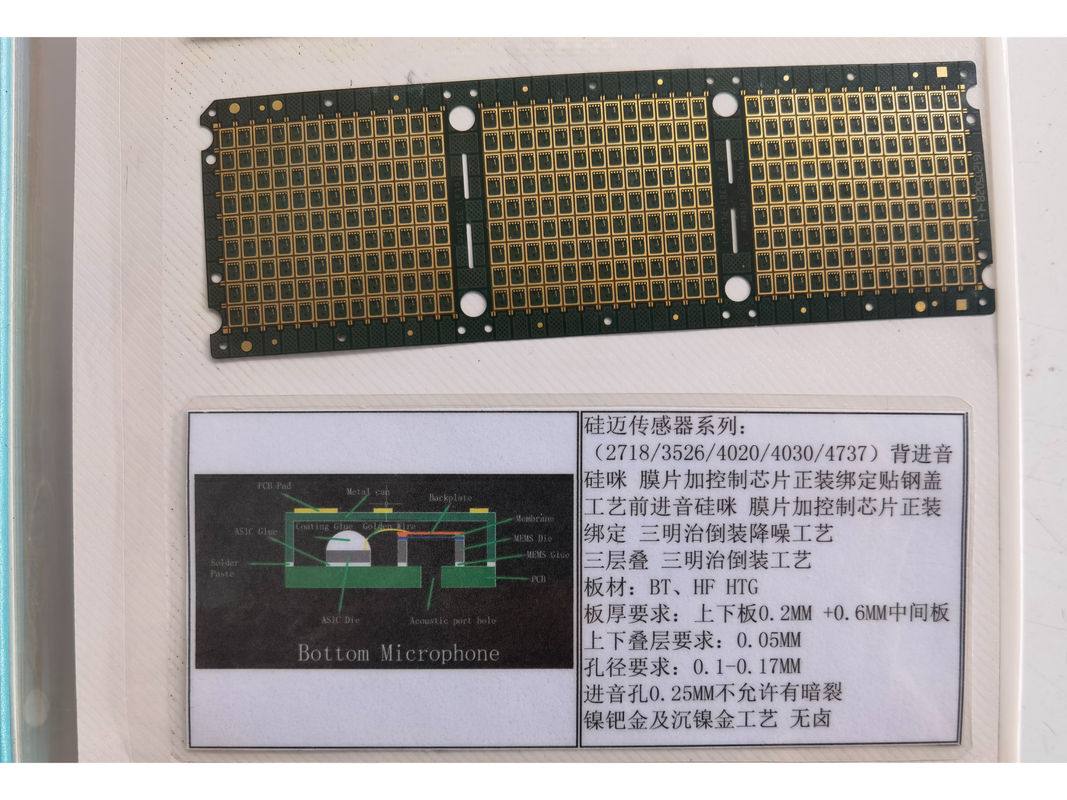 ENIG Finitura superficiale IC Substrato PCB Circuito PCB 0.2mm Materiale di base BT HF HTG