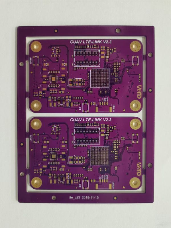 PCB a doppio lato colore serigrafico nero e giallo per circuiti stampati a due strati