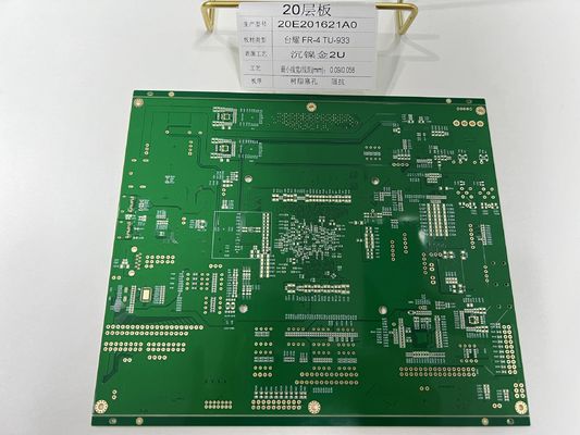 6-32 strato HDI PCB fabbricazione con 0,25 mm BGA e Mezzo buco per presa della lampada 20 strati Tuc TU-933 PCB ad alta velocità