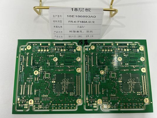 Densità di interconnessione 6-32L HDI PCB Board 3/3 Mil con 0,25 mm BGA IT180 ENIG3-8u