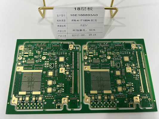 FR4 IT180 18Layers 3+N+3 HDI PCB Board prototipo con buco di crimp 3/3Mil Traces X RAY testato HDI quickturn ENIG